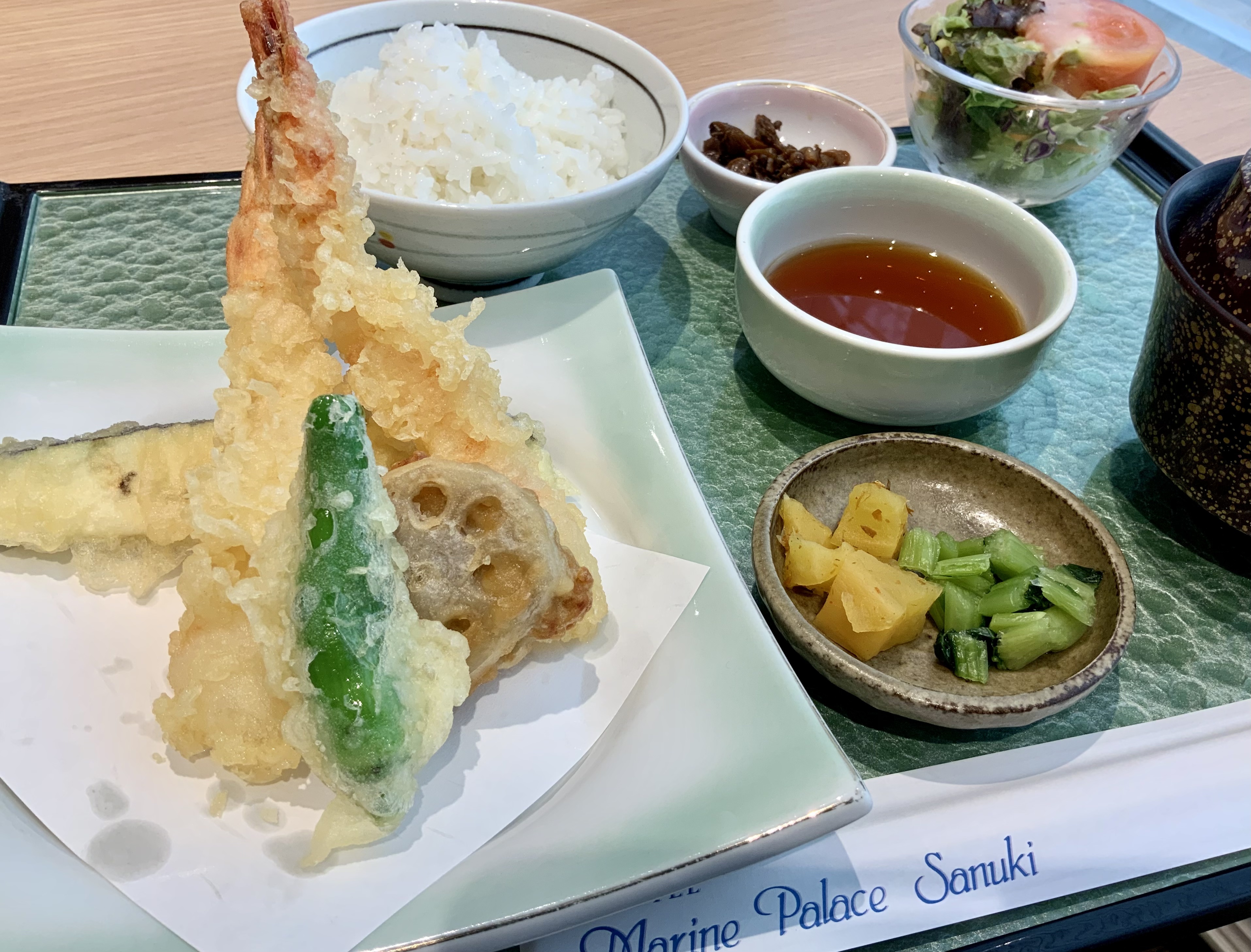 大海老と野菜の天婦羅定食