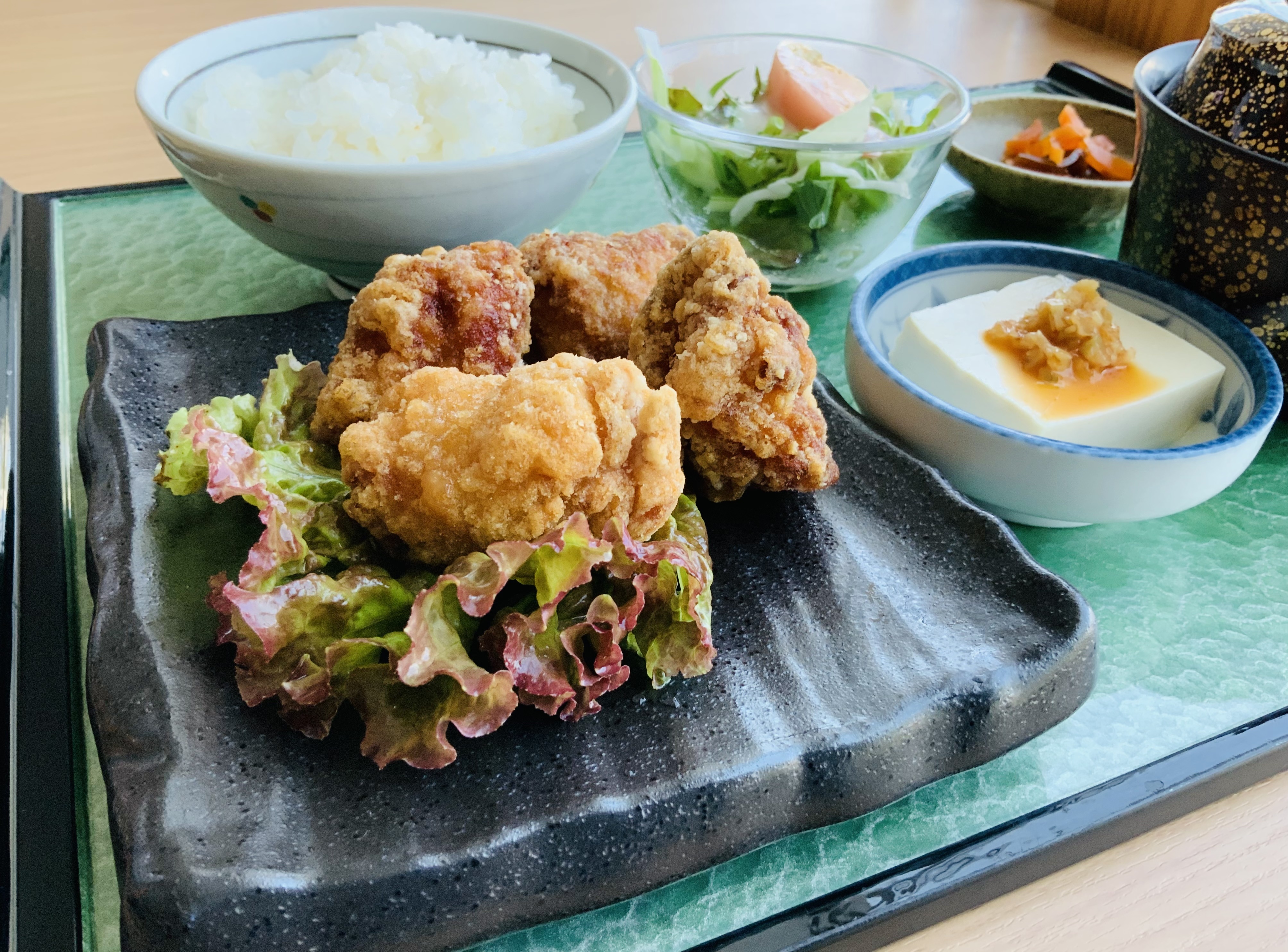 若鶏竜田揚げ＆冷奴ザーサイソース