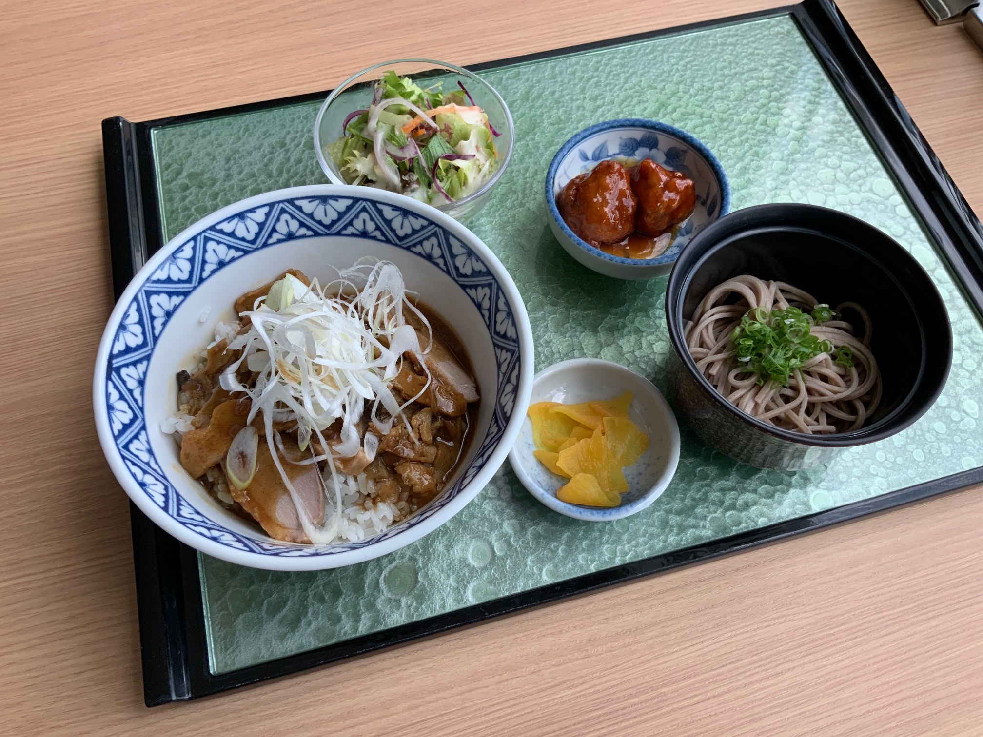 NEW　鴨カレー南蛮丼 冷掛け蕎麦