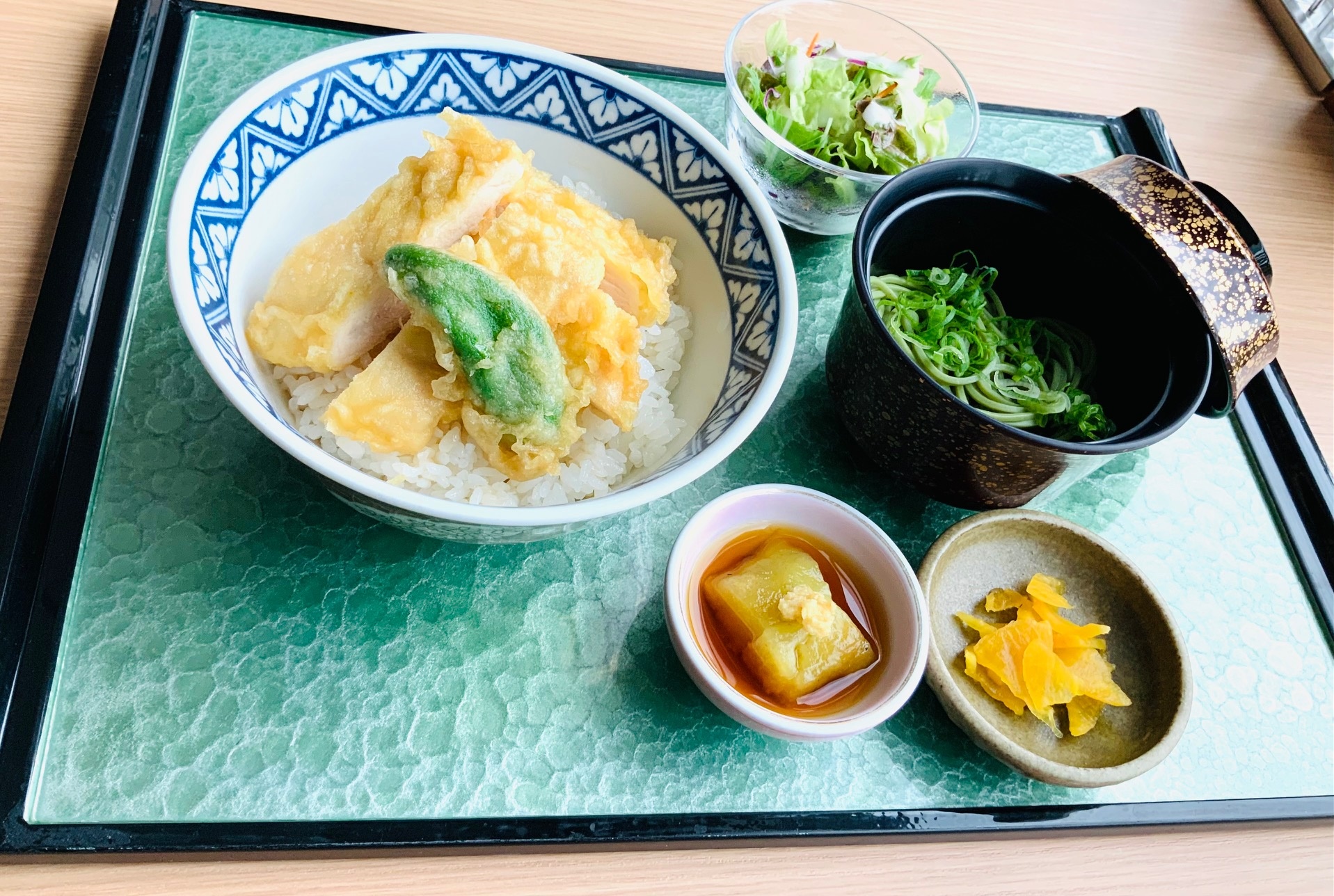 NEW　鶏天丼＆ふしめん鶏スープ（小豆島ヤマトイチ醬油）
